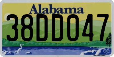 AL license plate 38DD047