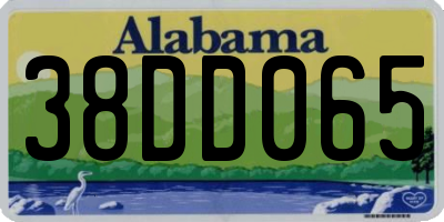 AL license plate 38DD065
