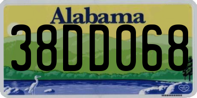AL license plate 38DD068