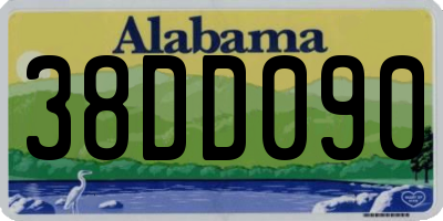 AL license plate 38DD090
