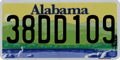 AL license plate 38DD109