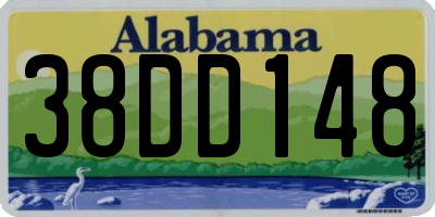 AL license plate 38DD148