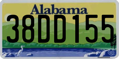 AL license plate 38DD155