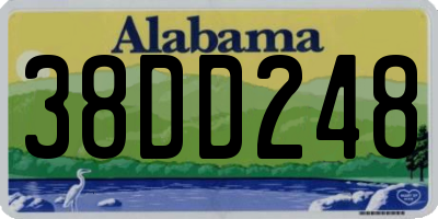 AL license plate 38DD248