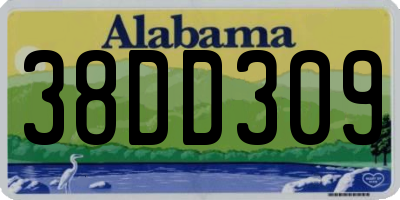 AL license plate 38DD309