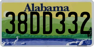 AL license plate 38DD332