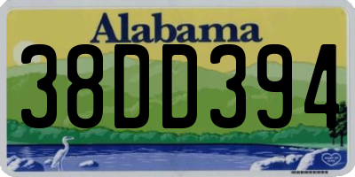 AL license plate 38DD394