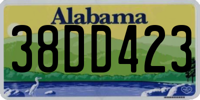 AL license plate 38DD423