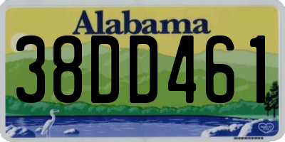 AL license plate 38DD461