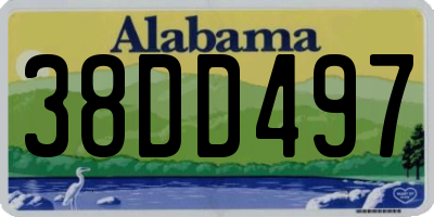 AL license plate 38DD497
