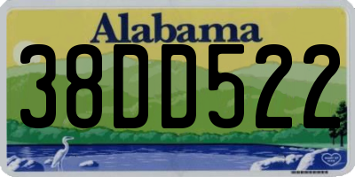 AL license plate 38DD522