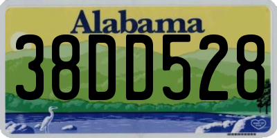 AL license plate 38DD528
