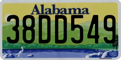 AL license plate 38DD549
