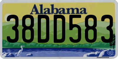 AL license plate 38DD583