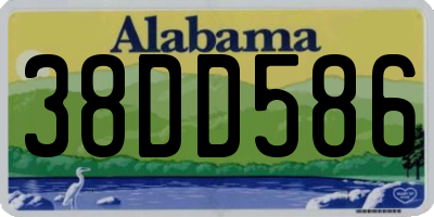 AL license plate 38DD586