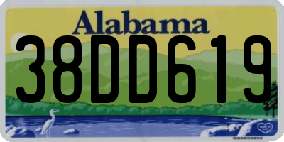 AL license plate 38DD619