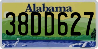 AL license plate 38DD627