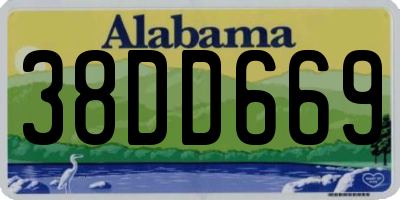 AL license plate 38DD669