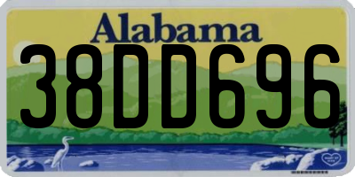 AL license plate 38DD696