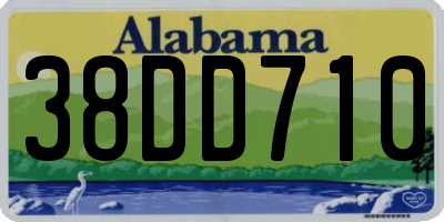 AL license plate 38DD710