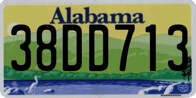 AL license plate 38DD713