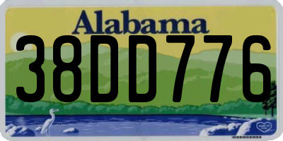 AL license plate 38DD776