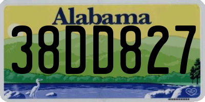 AL license plate 38DD827
