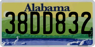 AL license plate 38DD832