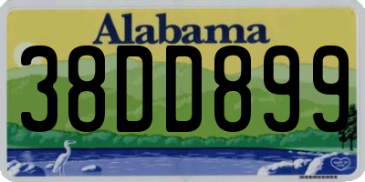 AL license plate 38DD899