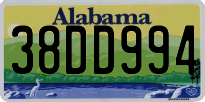 AL license plate 38DD994