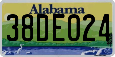AL license plate 38DE024