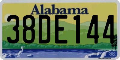 AL license plate 38DE144