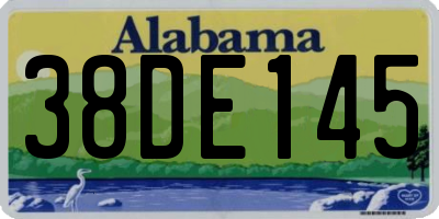 AL license plate 38DE145