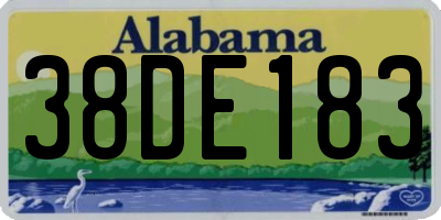 AL license plate 38DE183