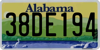 AL license plate 38DE194