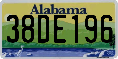 AL license plate 38DE196