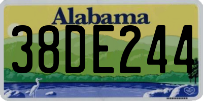 AL license plate 38DE244