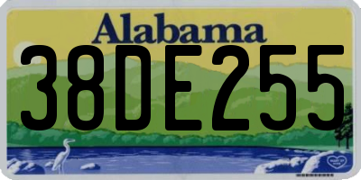 AL license plate 38DE255