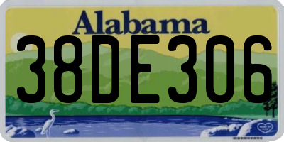 AL license plate 38DE306