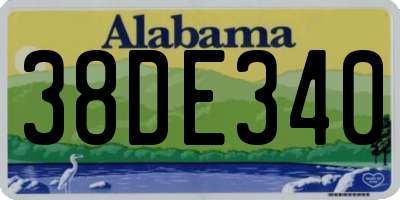 AL license plate 38DE340