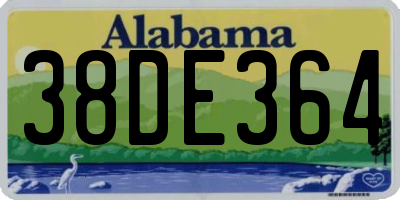 AL license plate 38DE364
