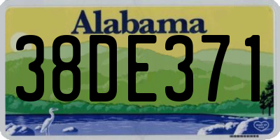 AL license plate 38DE371