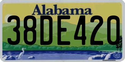 AL license plate 38DE420