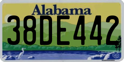 AL license plate 38DE442