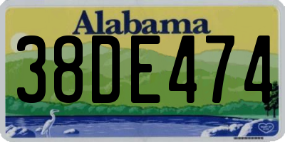 AL license plate 38DE474