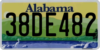 AL license plate 38DE482