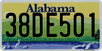 AL license plate 38DE501