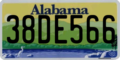 AL license plate 38DE566
