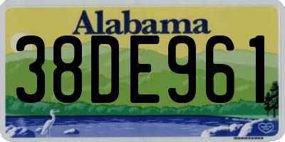 AL license plate 38DE961