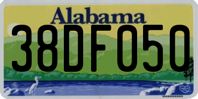AL license plate 38DF050
